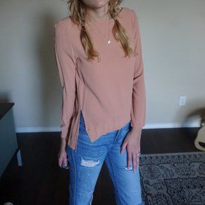 Zara Long Sleeve Blouse Apricot